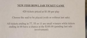 New Fish Bowl Jar Ticket Game